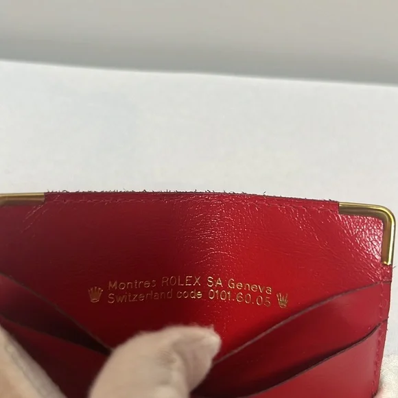 Rolex Burgundy Red Card Holder - Picture 5 of 8